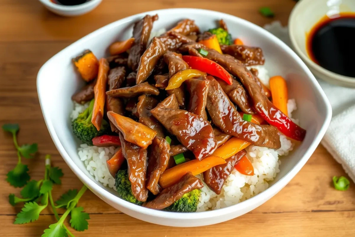 Final Touch: Garnished Quick Beef Stir-Fry Ready to Enjoy