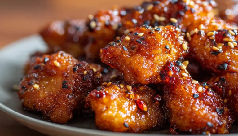 Hot Honey Chicken – Final Plating with Fresh Herbs and Lemon