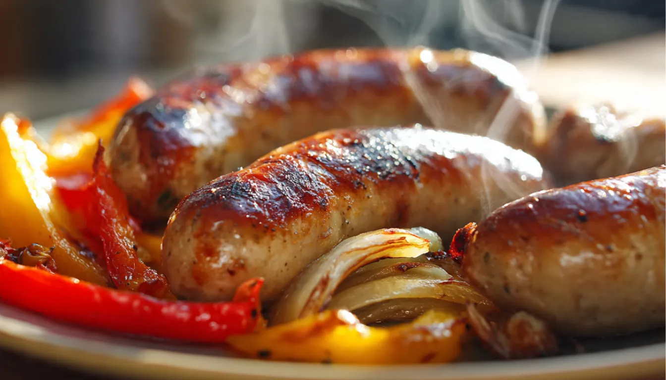 Oven-Baked Brats Ready to Serve