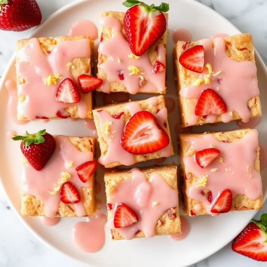 Strawberry Lemon Blondies