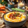 Indulge in the rich, creamy flavor of this Smoked Gouda Bacon Dip Recipe. Perfectly garnished with bacon and green onions, it's a party favorite!