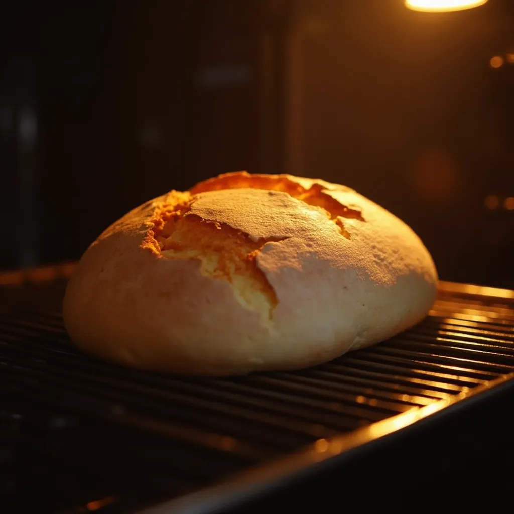 Swedish Limpa Rye Bread baking in the oven to a golden-brown crust