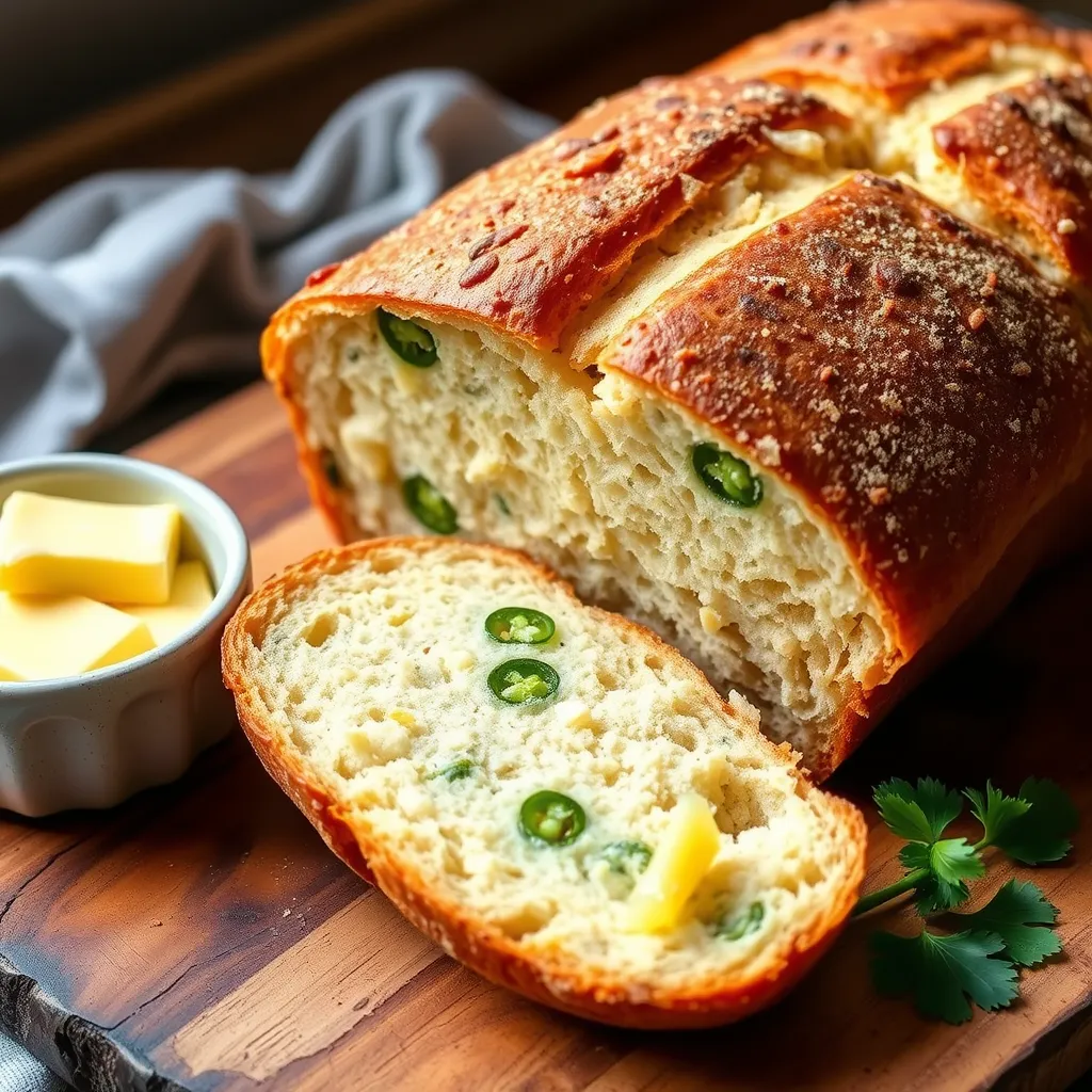 Vegan Jalapeño Cheddar Artisan Bread