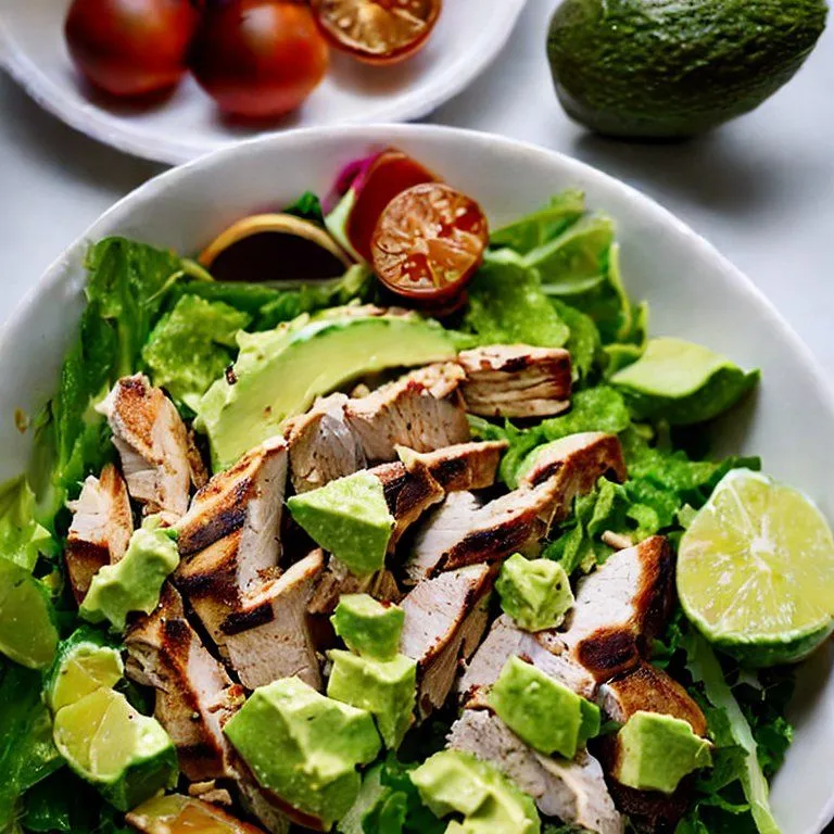 Avocado Chicken Salad with Chipotle and Lime – Ultra-Realistic Close-Up Shot
