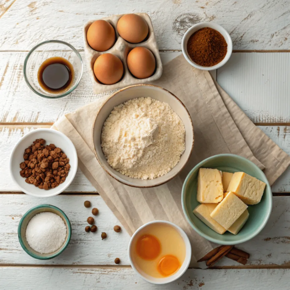 All the essential ingredients you need to make the perfect Caramel Coffee Buttercream Cake
