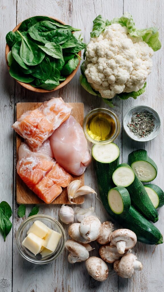 Ingredients for keto dinner recipes for weight loss