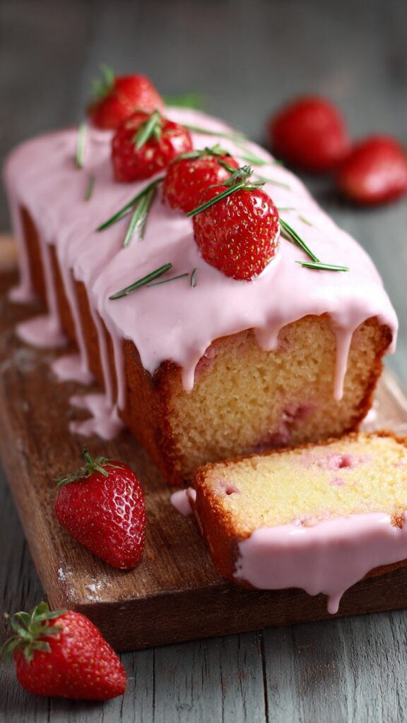 Strawberry Milkshake Pound Cake