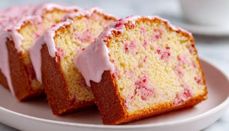 Strawberry Milkshake Pound Cake