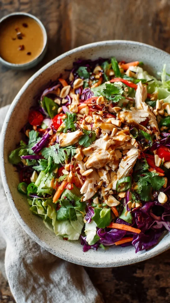 Chopped Thai Chicken Salad - Fresh Colorful and Flavorful