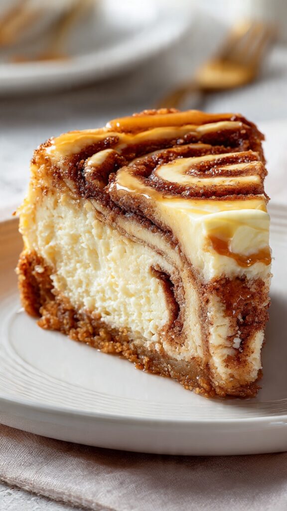 Cinnamon Roll Honeybun Cheesecake