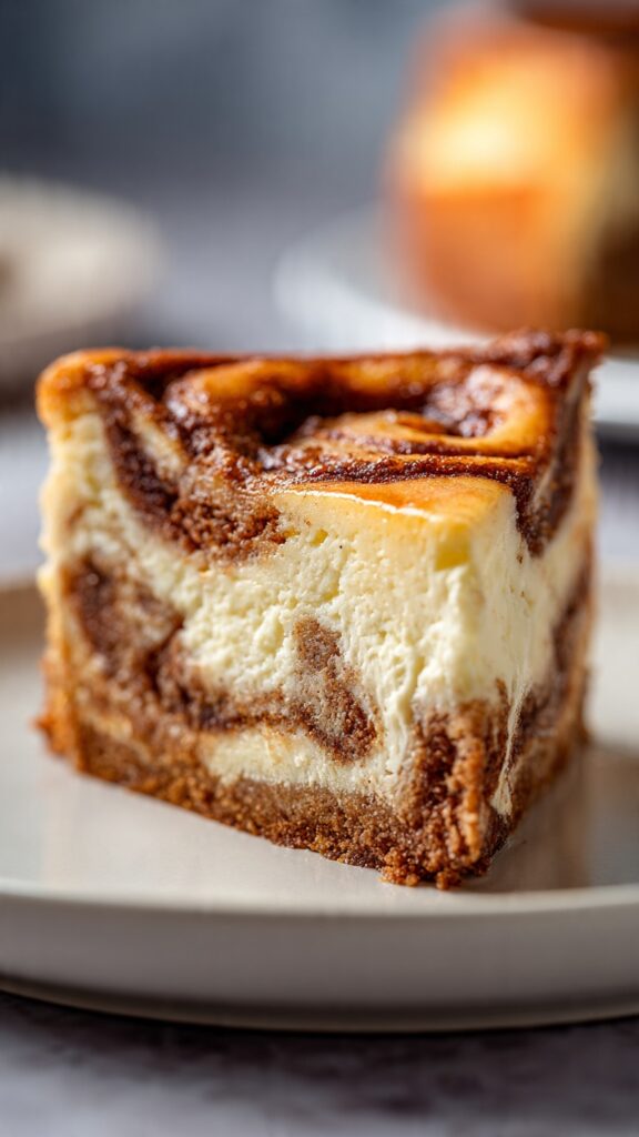 Cinnamon Roll Honeybun Cheesecake