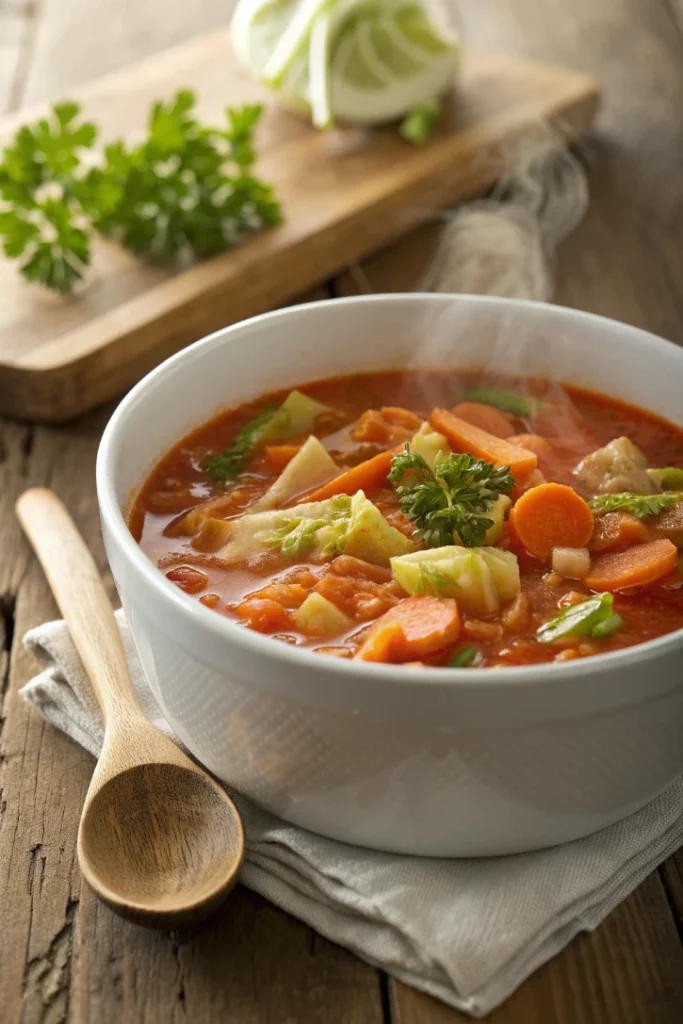 Easy Fat Burning Cabbage Soup Recipe  Low-Calorie & Filling