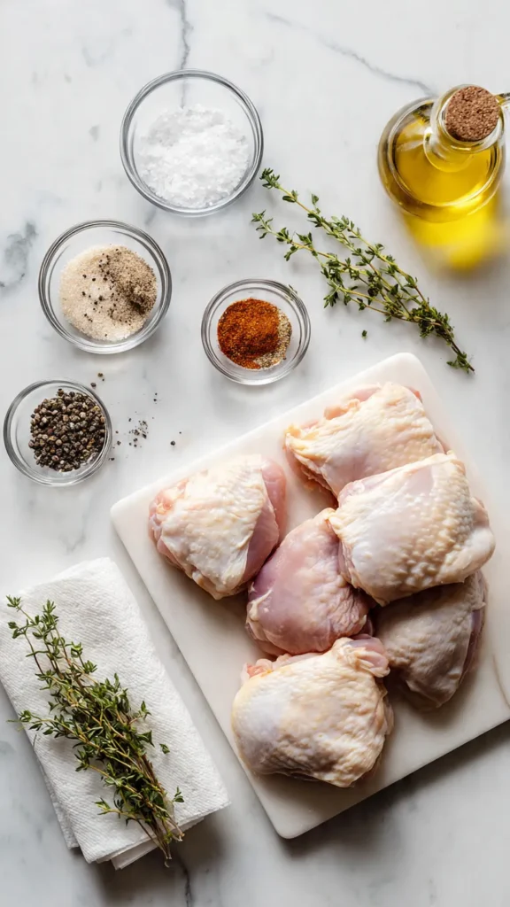 Crispy Chicken Thighs Ingredients - Everything You Need