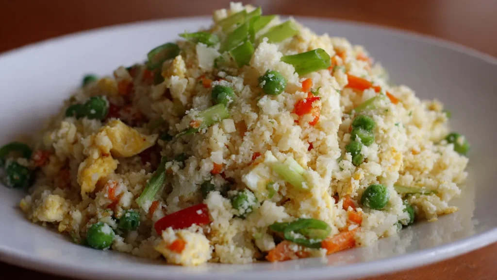 Low-Carb Cauliflower Fried Rice - Healthy Vegetarian Weight Loss Recipe
