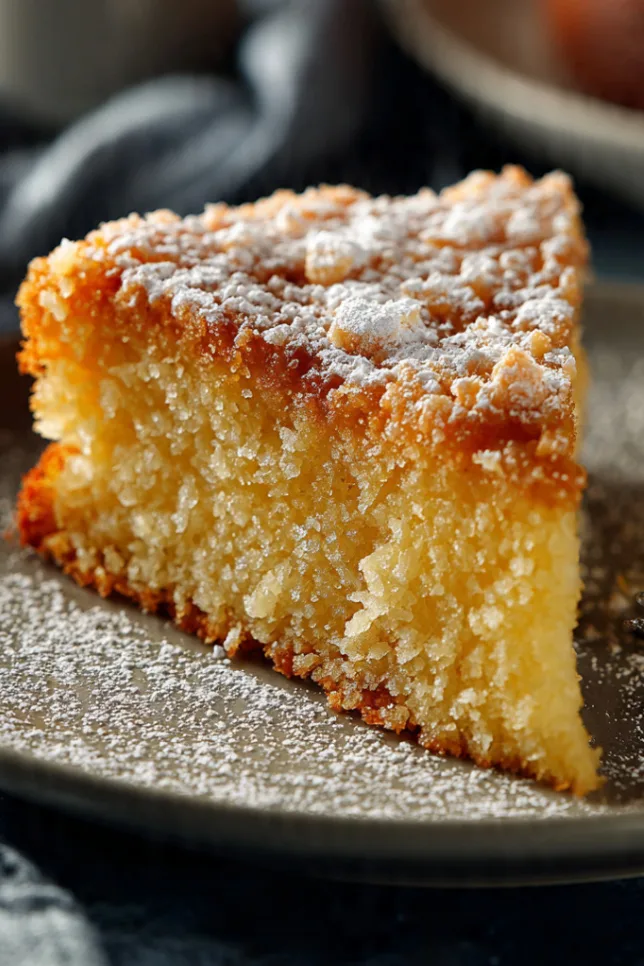 Glossy glazed Mother's Crack Cake bundt with butter-rum glaze dripping down ridged sides on white cake stand